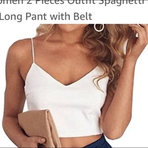 White crop top